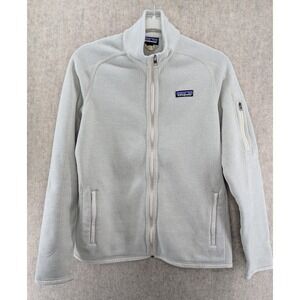 Patagonia Better Sweater Full Zip Jacket Women Medium light gray birch white